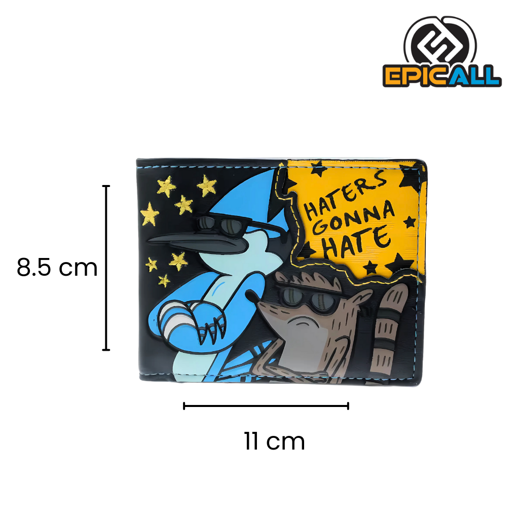 Medidas de la billetera cerrada, 8.5cm de alto por 11cm de ancho