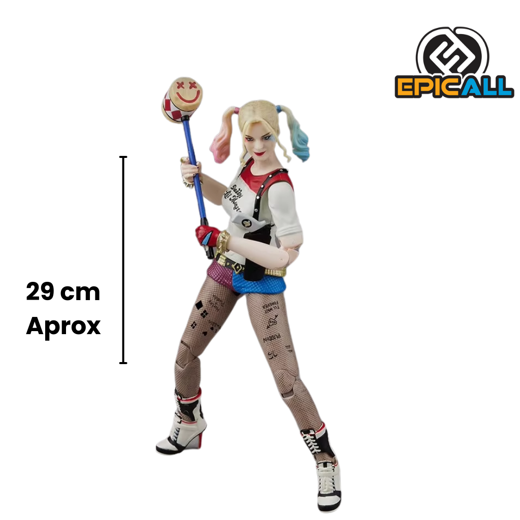 Una figura de acción articulada de Harley Quinn, 29 cm de alto