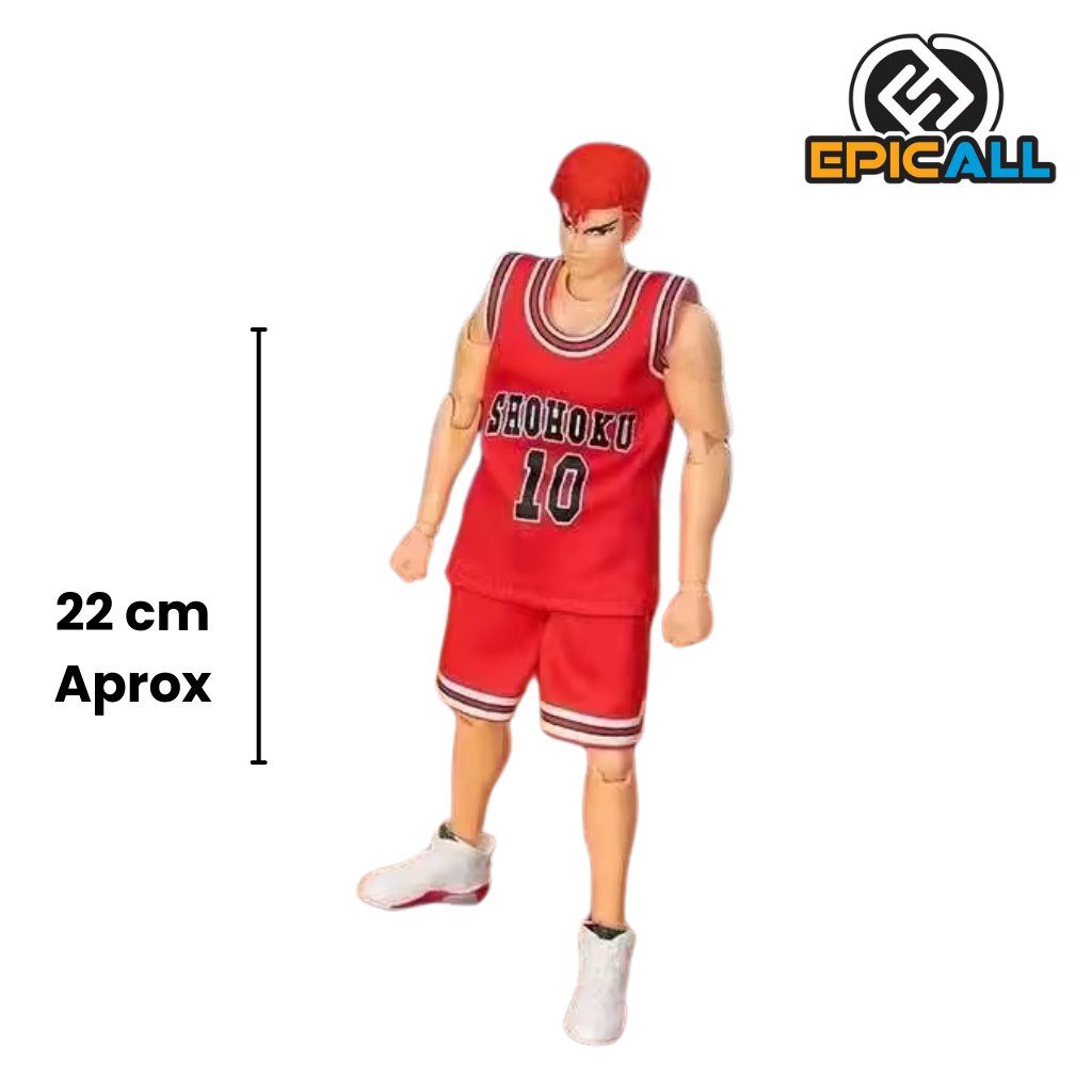 Una figura de acción de Hanamichi Sakuragi, el protagonista del manga y anime Slam Dunk. 22 cm