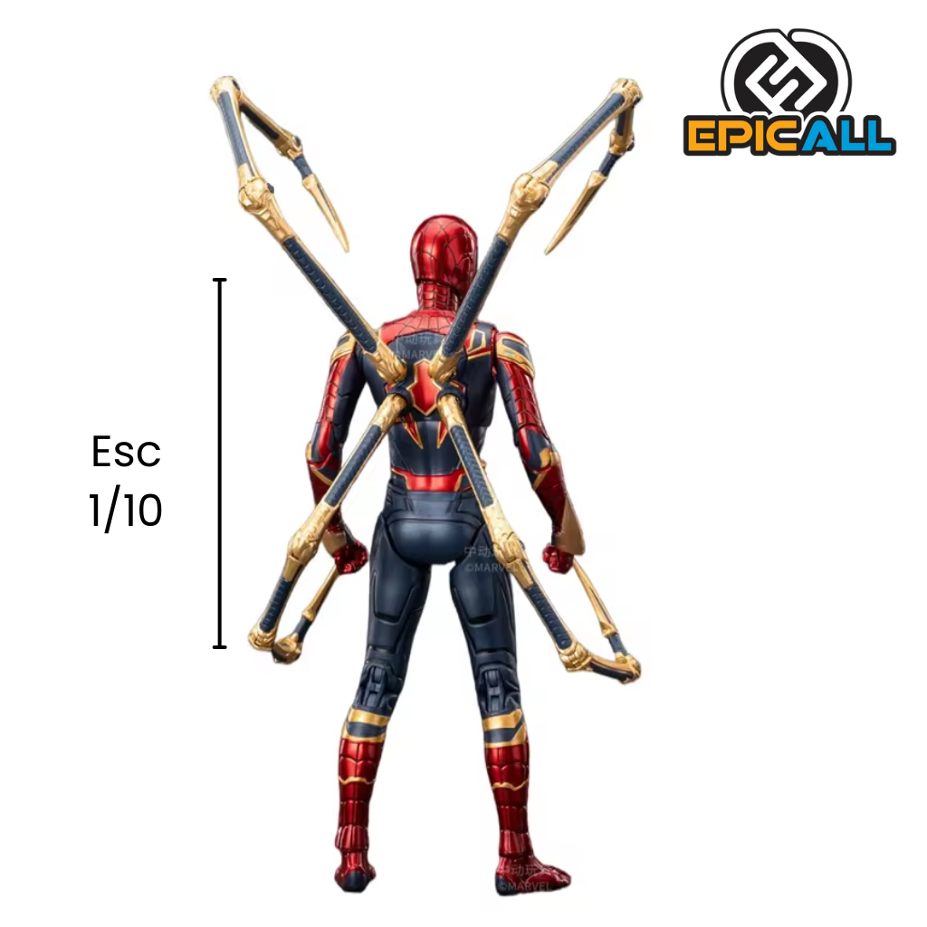 Una figura de acción articulada de Iron Spider, escala 1/10