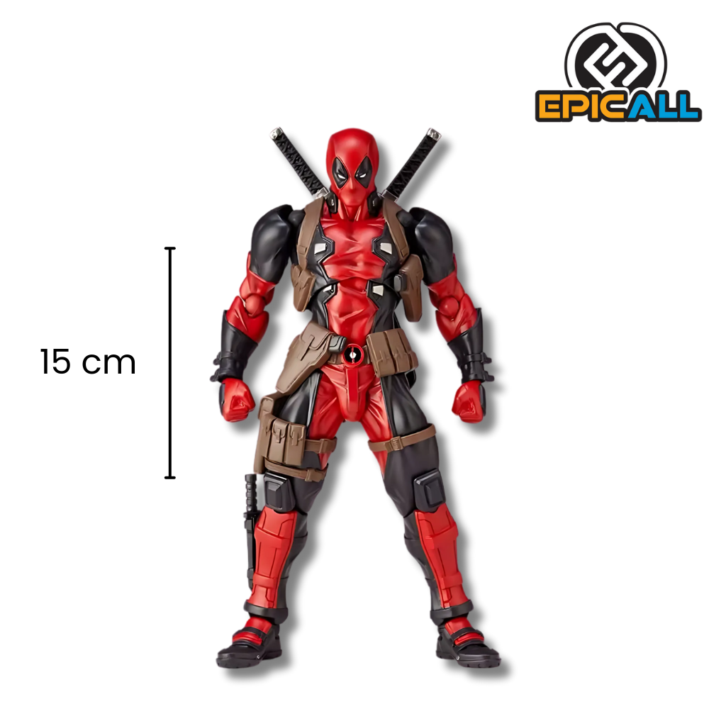 Figura Articulada Deadpool Amazing Yamaguchi - 15 cm con Detalles y Accesorios