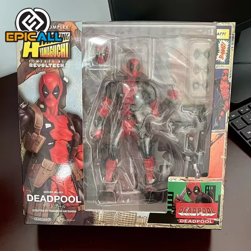 Figura Articulada Deadpool Amazing Yamaguchi - 15 cm con Detalles y Accesorios