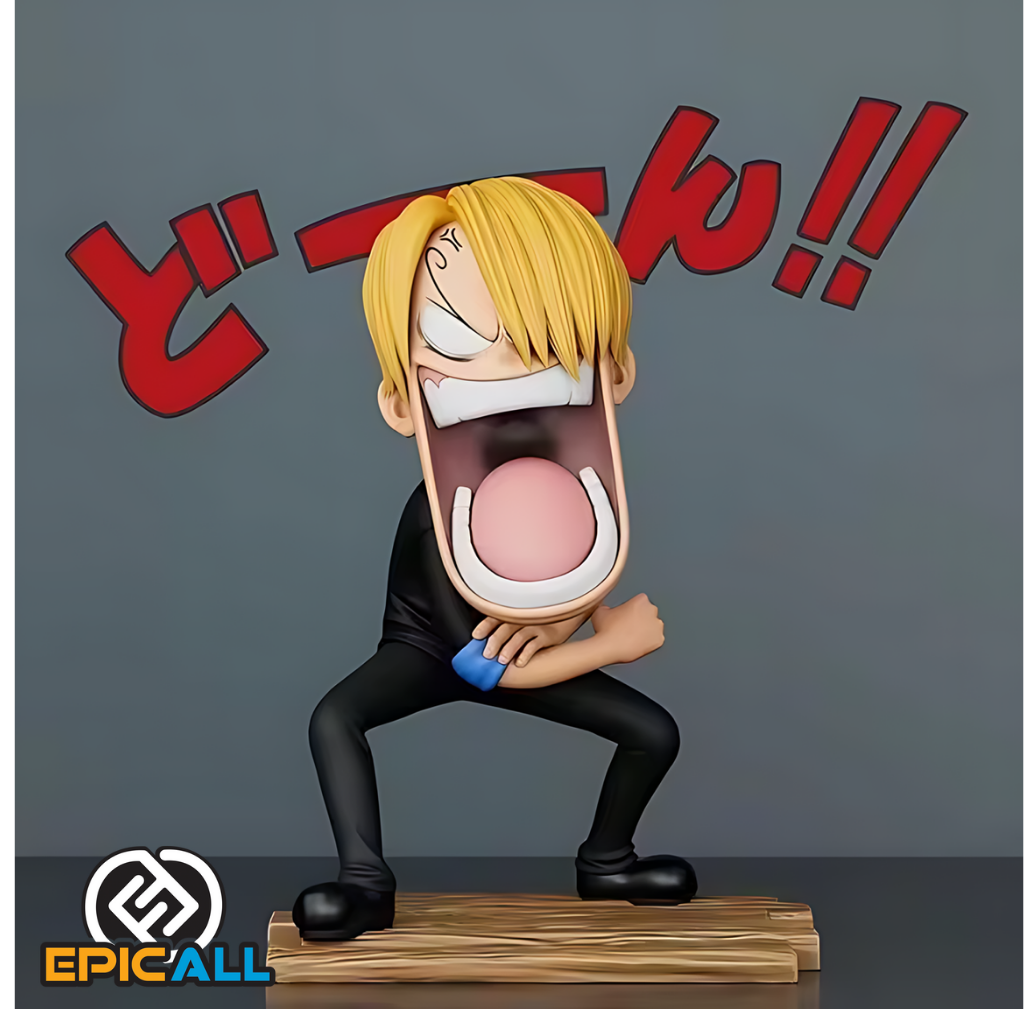 Figuras Gachapon Luffy, Zoro y Sanji Gritos 15cm - One Piece