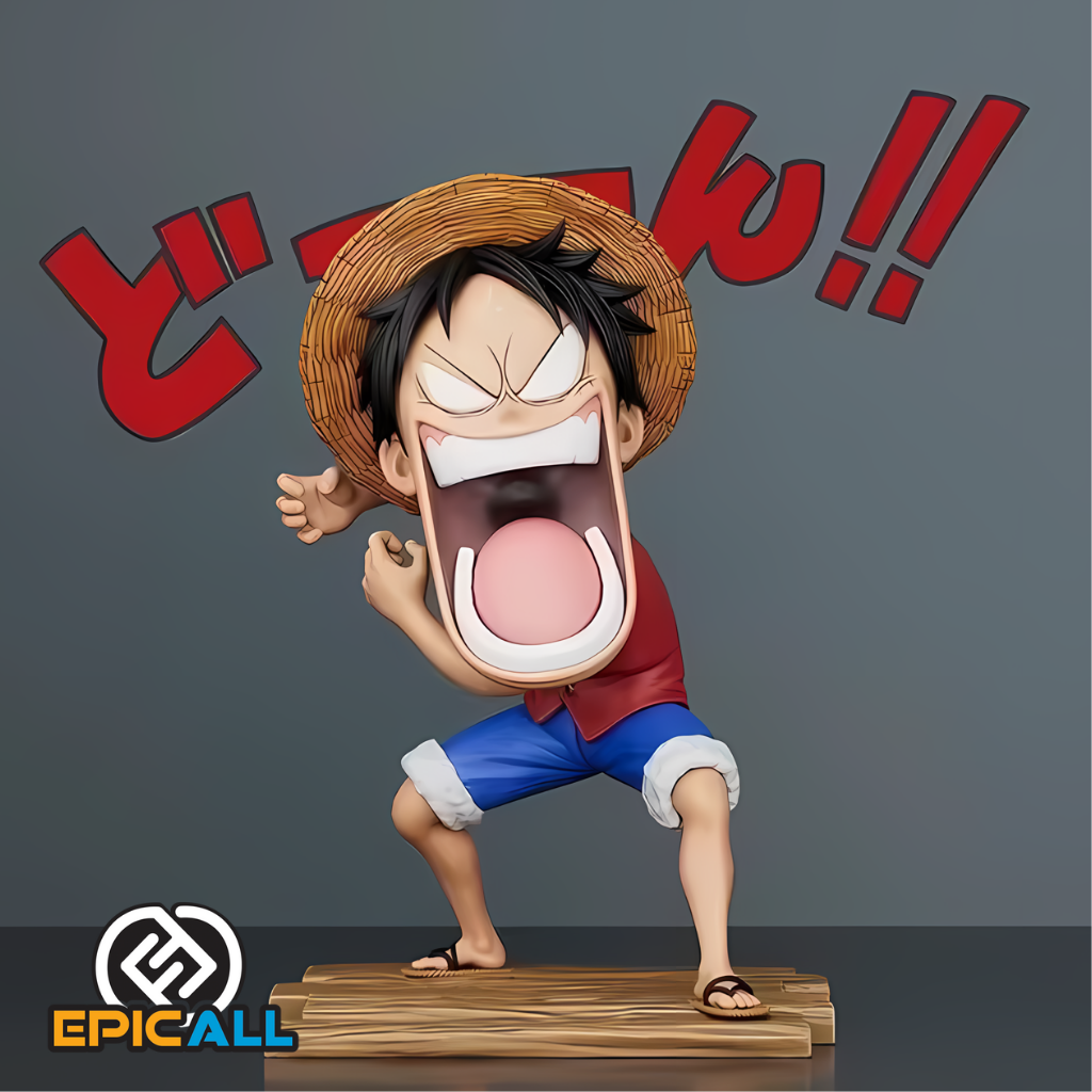 Figuras Gachapon Luffy, Zoro y Sanji Gritos 15cm - One Piece
