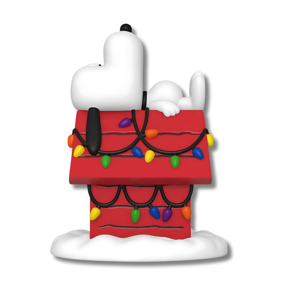 Funko Pop Deluxe Snoopy With Doghouse #1629, con fondo blanco.