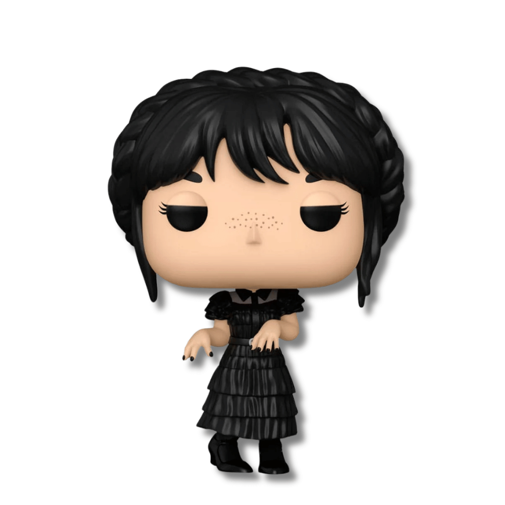 Funko Pop! Merlina Addams Rave’n Dance 1577 – Serie Wednesday Netflix, Fondo blanco.