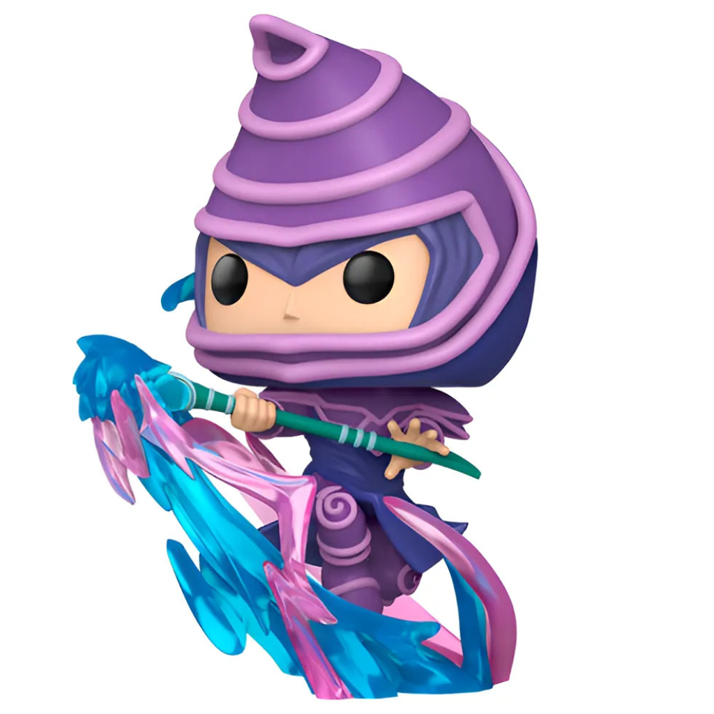 Figura Funko Pop Plus Dark Magician #1872 Yu-gi-oh, con fondo blanco.