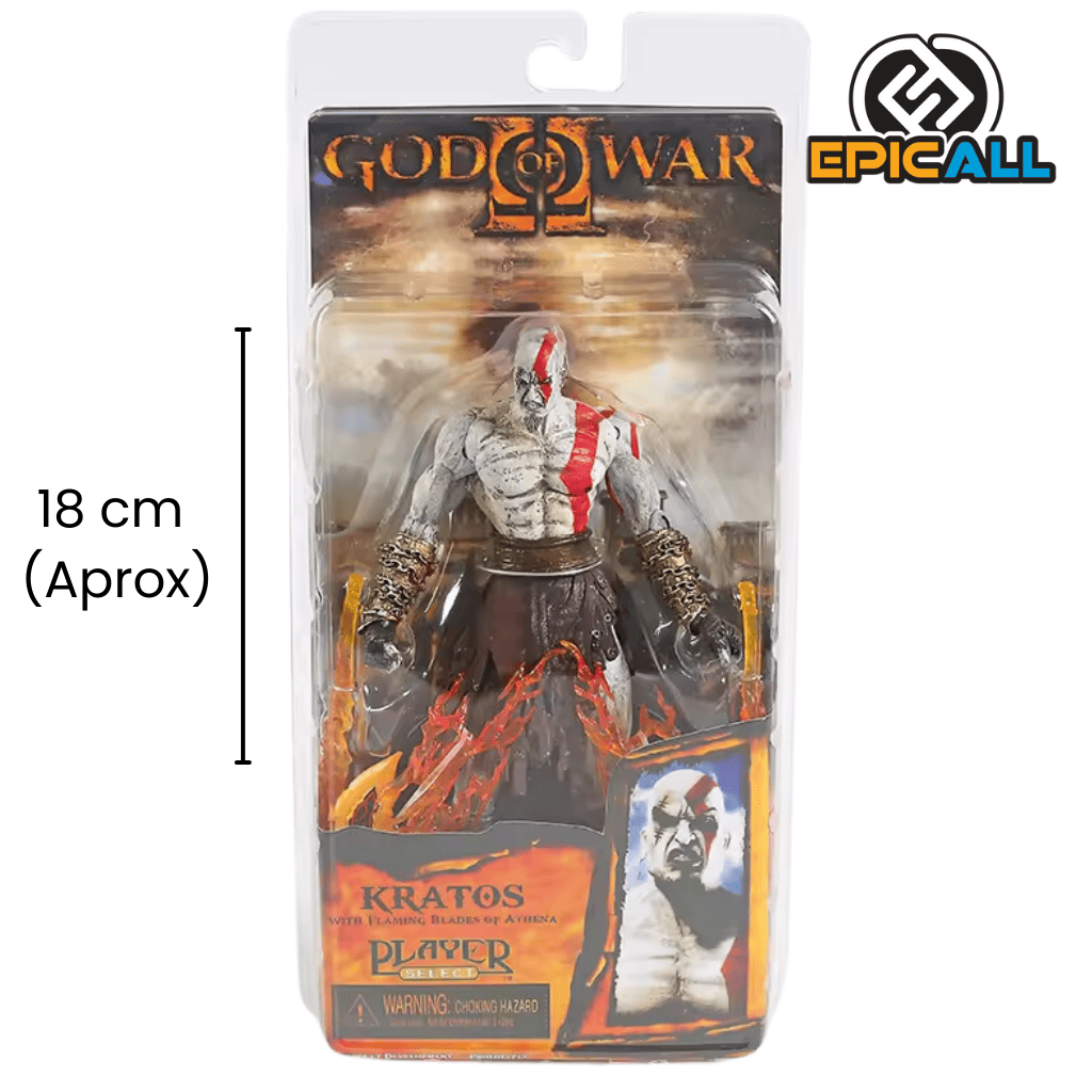 Está en una pose de combate, con una expresión facial de ira. La figura está empaquetada en un blister transparente.