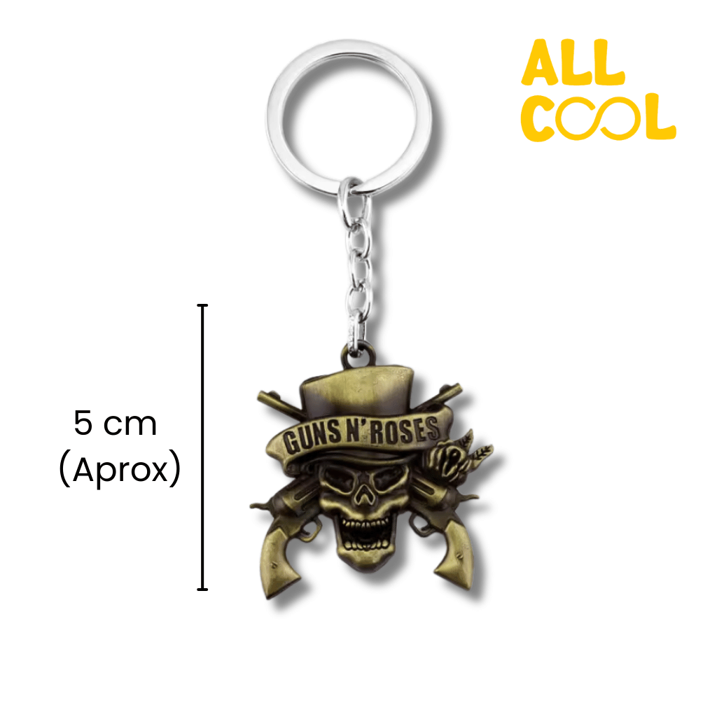 Llavero de Acero del Logo Color Bronce - Guns N' Roses