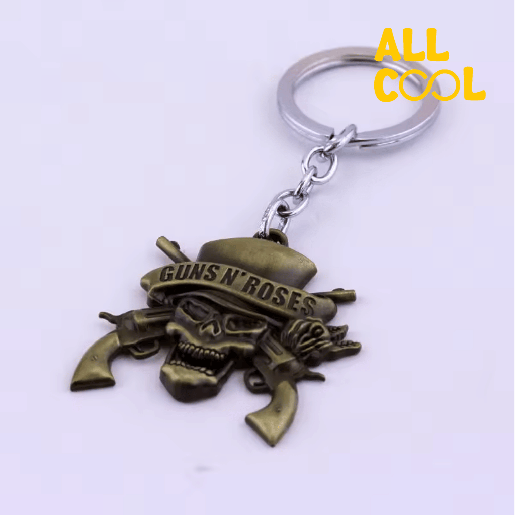 Llavero de Acero del Logo Color Bronce - Guns N' Roses