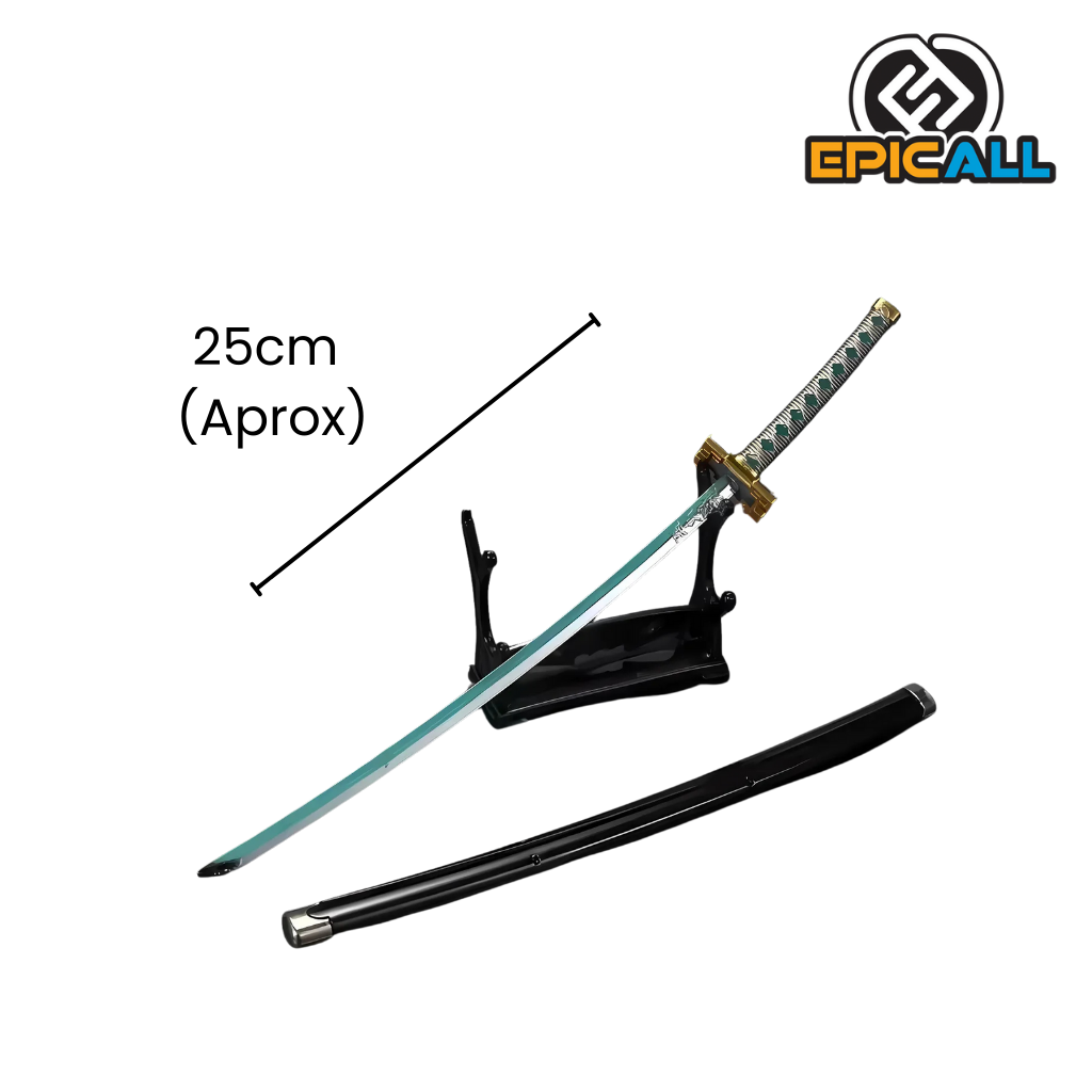 Medidas de la katana decorativa, 25cm de largo