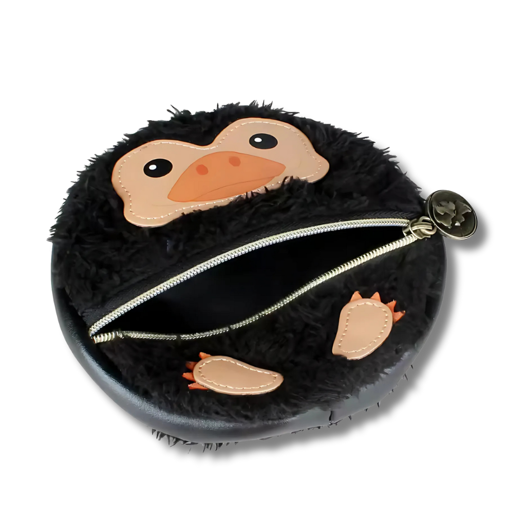 Monedero Niffler (Escarbato) – Harry Potter Animales Fantásticos, Cierre abierto.