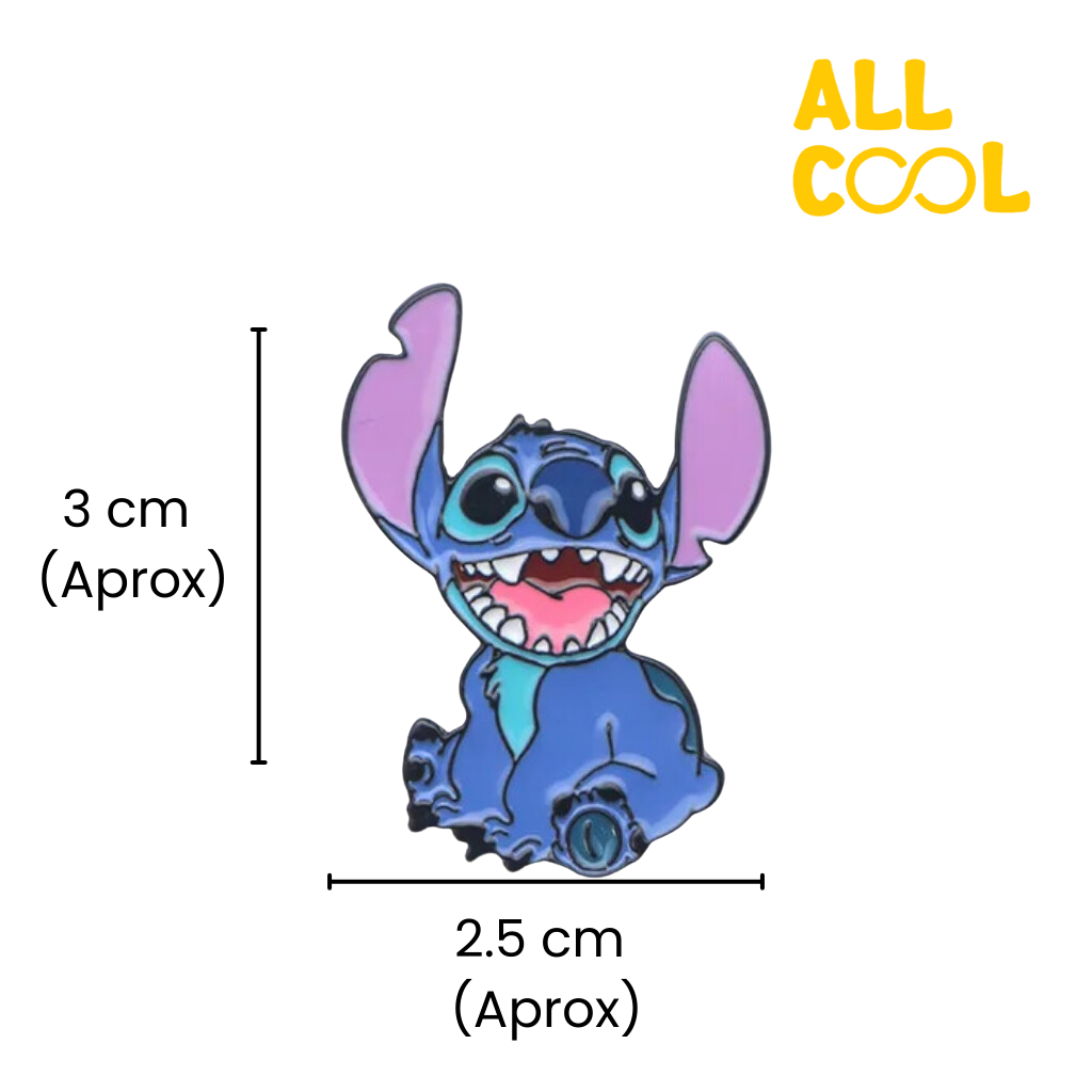 Medidas del pin metalico, 3cm de alto por 2.5cm de ancho