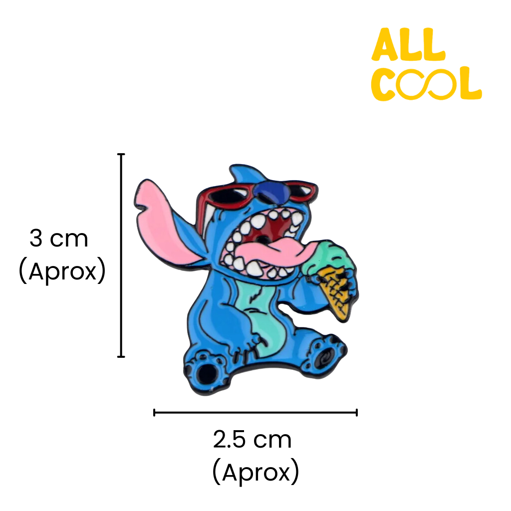 Medidas del pin metalico, 3cm de alto por 2.5cm de ancho
