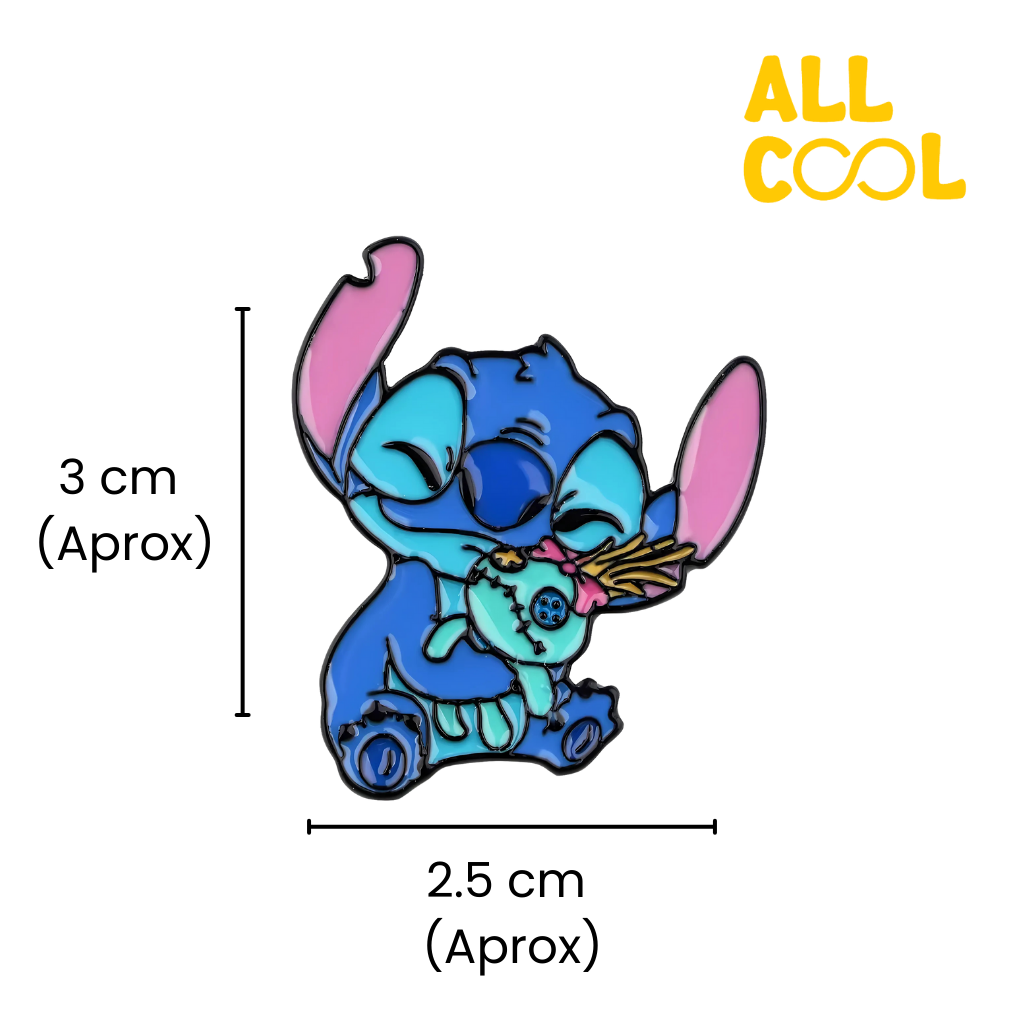 Medidas del pin metalico, 3cm de alto por 2.5cm de ancho