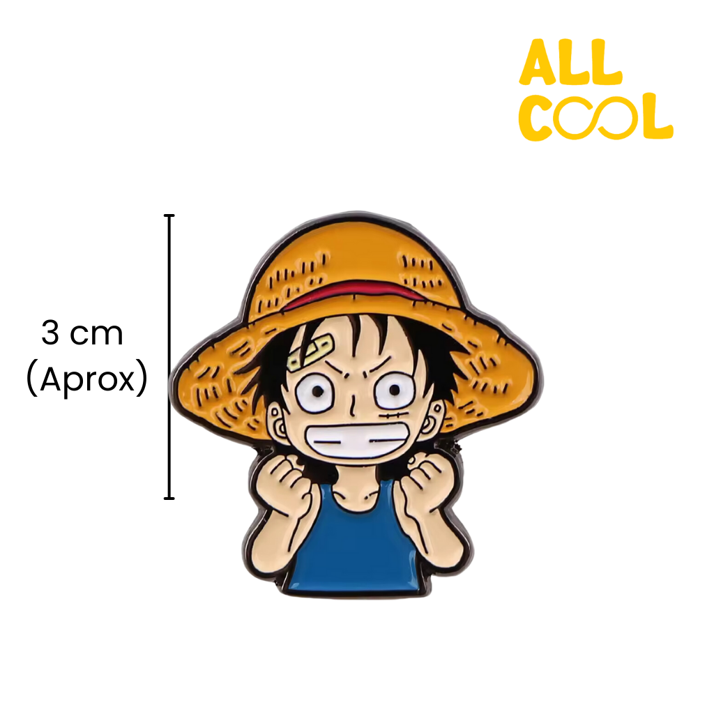Pin metalico de Luffy Niño, 3cm de altura aproximadamente
