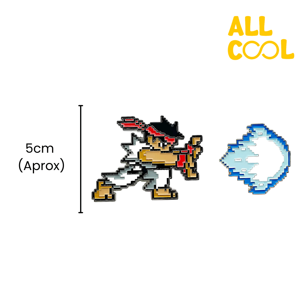 Medidas del pin metalico, 5cm aproximadamente.