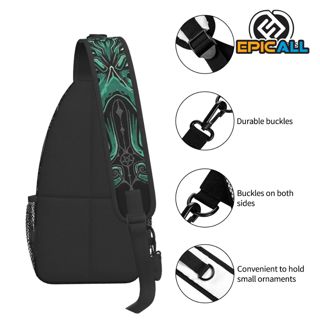 Bolso Cruzado Cthulhu color verde