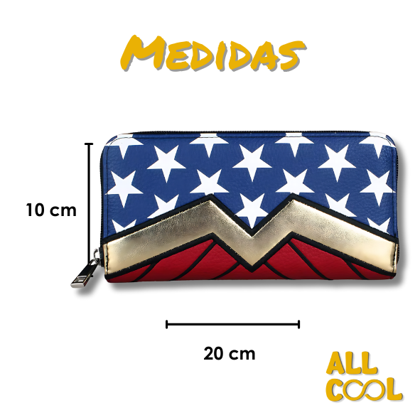 Billetera Wonder Woman para Mujer - Accesorio DC Comics