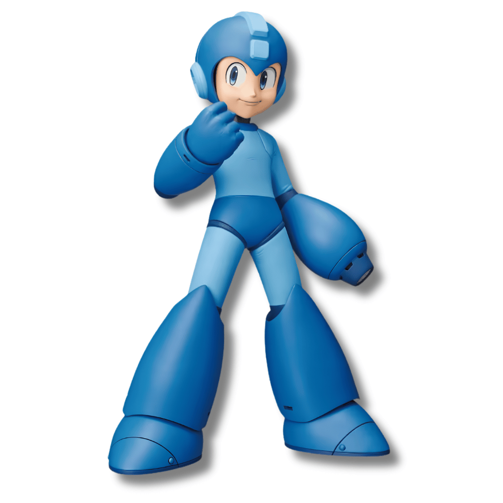 Figura coleccionable de PVC de 22 cm de altura de Mega Man (Rockman) de la línea Grandista de Banpresto/Bandai, con su clásico traje azul, casco con detalles celestes y su icónico can-cañón en el brazo izquierdo.