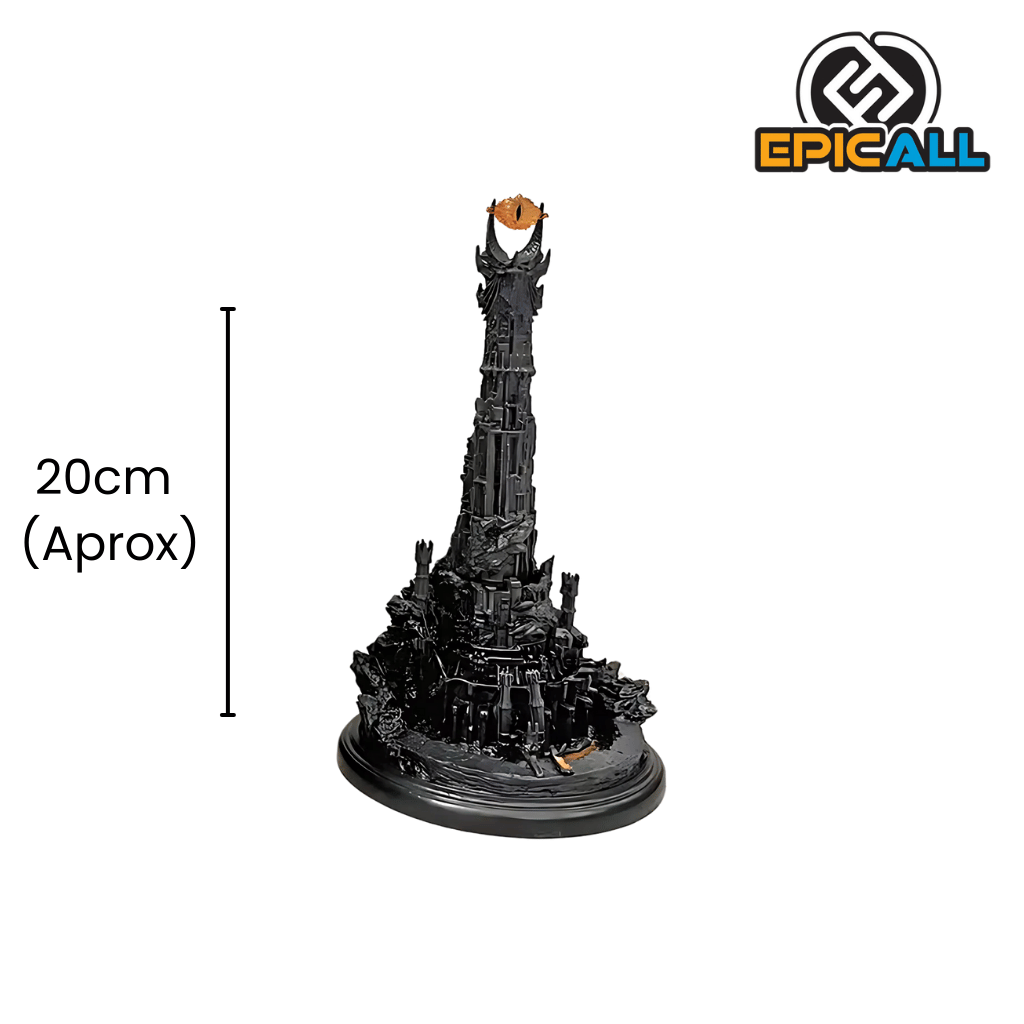 Medidas de la torre de Sauron, 20cm de alto aproximadamente.