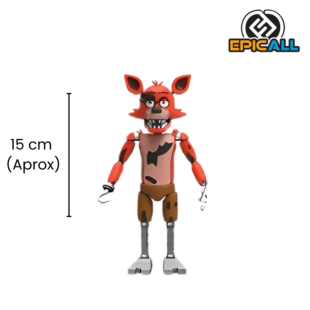 Foxy es un zorro animatrónico de color rojo y morado con un gancho pirata. Está representado en una pose amenazante.