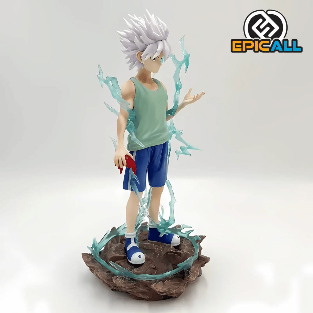 Vista lateral derecha de la figura de Killua.