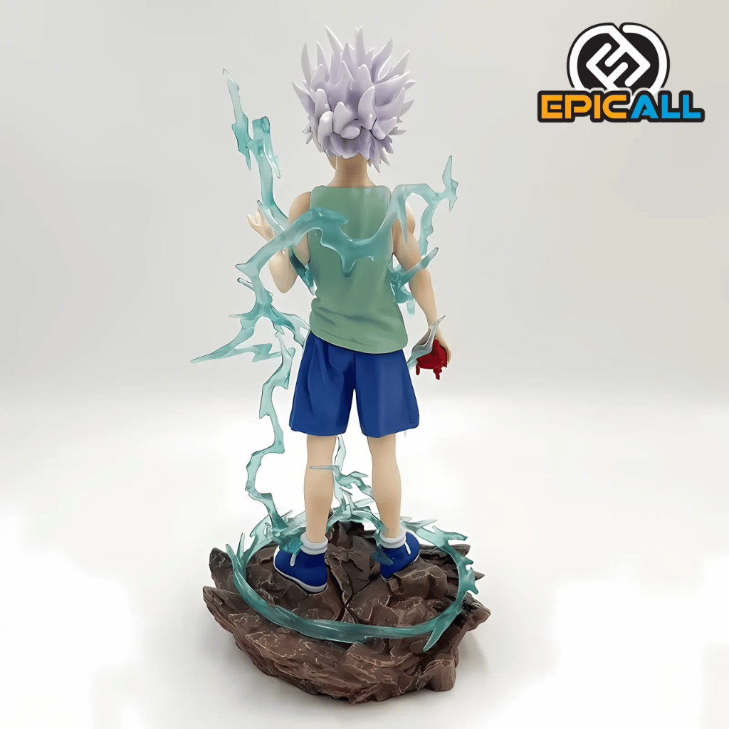Vista trasera de la figura de Killua.