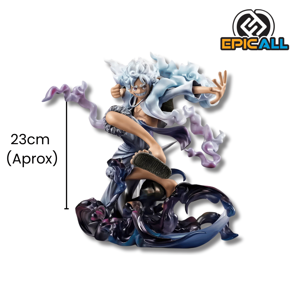 Medidas de la figura de Luffy, 23cm de alto aproximadamente.