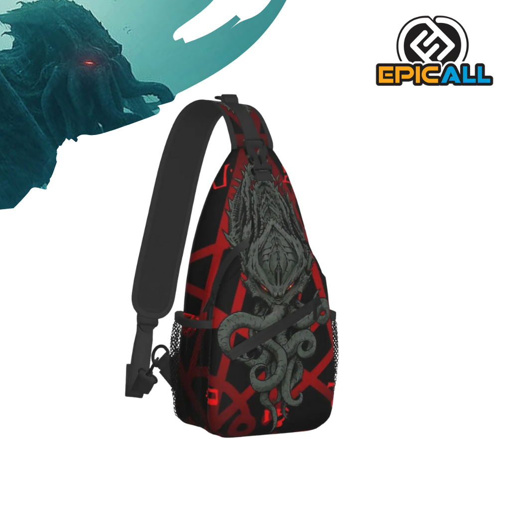 Bolso Cruzado Cthulhu Color Rojo