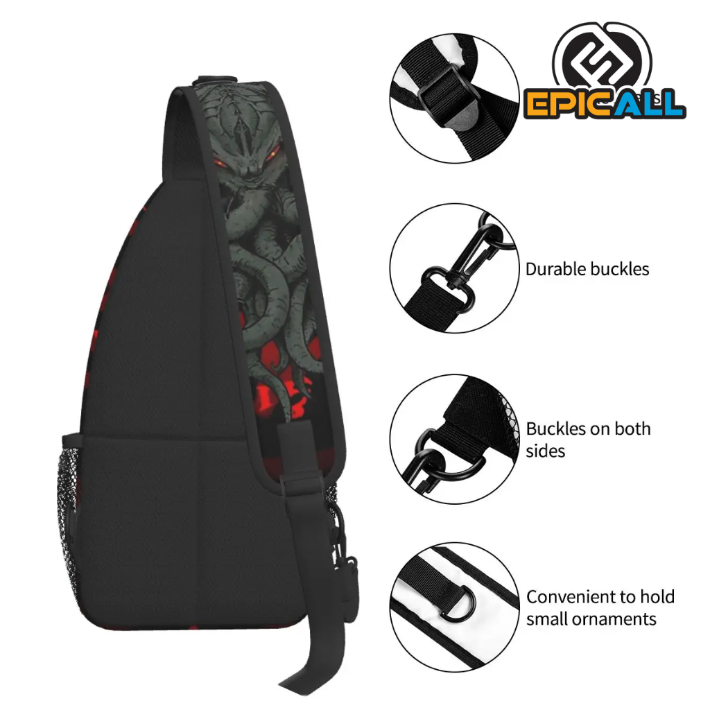 Bolso Cruzado Cthulhu Color Rojo