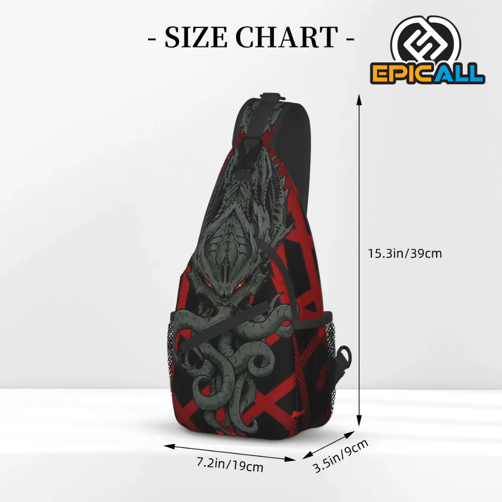 Bolso Cruzado Cthulhu Color Rojo