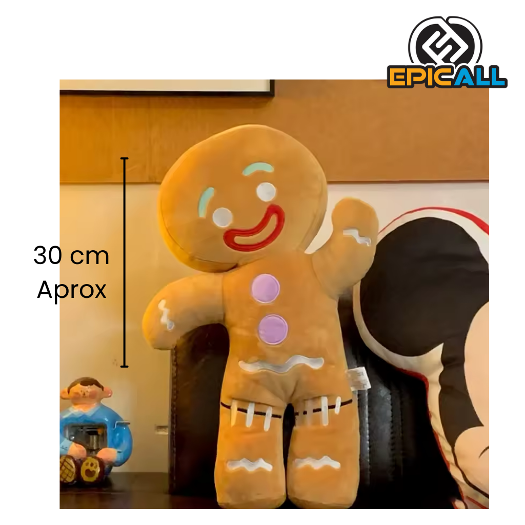 Un peluche de un hombre de jengibre, de 30 cm de alto