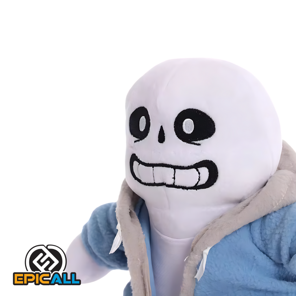 Vista mas cerca del peluche de Sans, de undertale.