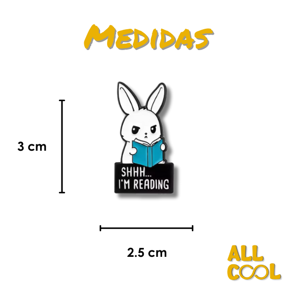 Medidas del pin metalico, 3cm de alto por 2.5cm de ancho