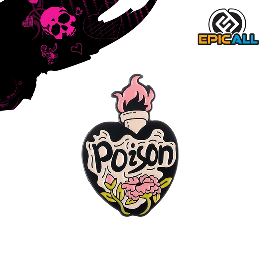 Pin Metalico Poison Heart - Curiosos #170