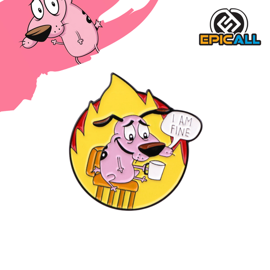 Pin Coraje El Perro Cobarde "I Am Fine" - Cartoon Networks #96