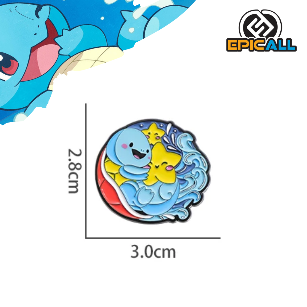 Pin Metalico Squirtle Kawaii - Pokémon #78