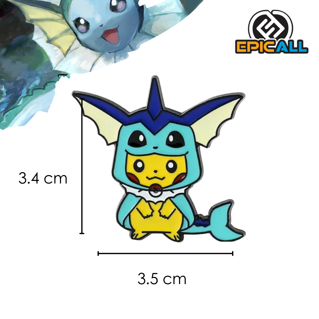 Pin Metalico Pikachu W/ disfraz de Vaporeon - Pokémon #82