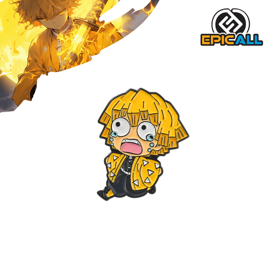 Pin Metálico Zenitsu Agatsuma Kawaii - Demon Slayer #3