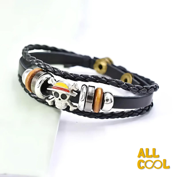 Pulsera Sombreros de Paja One Piece - Accesorio de Cuerina