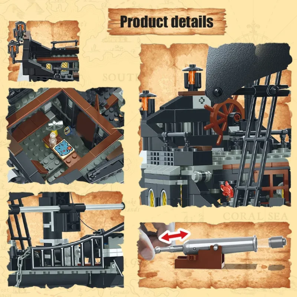 Foto del producto Set Blocks Piratas Del Caribe - Barco Perla Negra (875 Piezas)