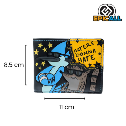 Medidas de la billetera cerrada, 8.5cm de alto por 11cm de ancho
