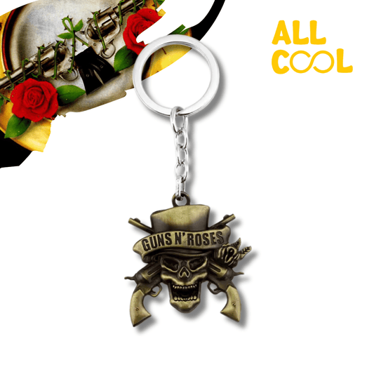 Llavero de Acero del Logo Color Bronce - Guns N' Roses