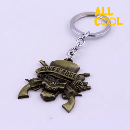 Llavero de Acero del Logo Color Bronce - Guns N' Roses