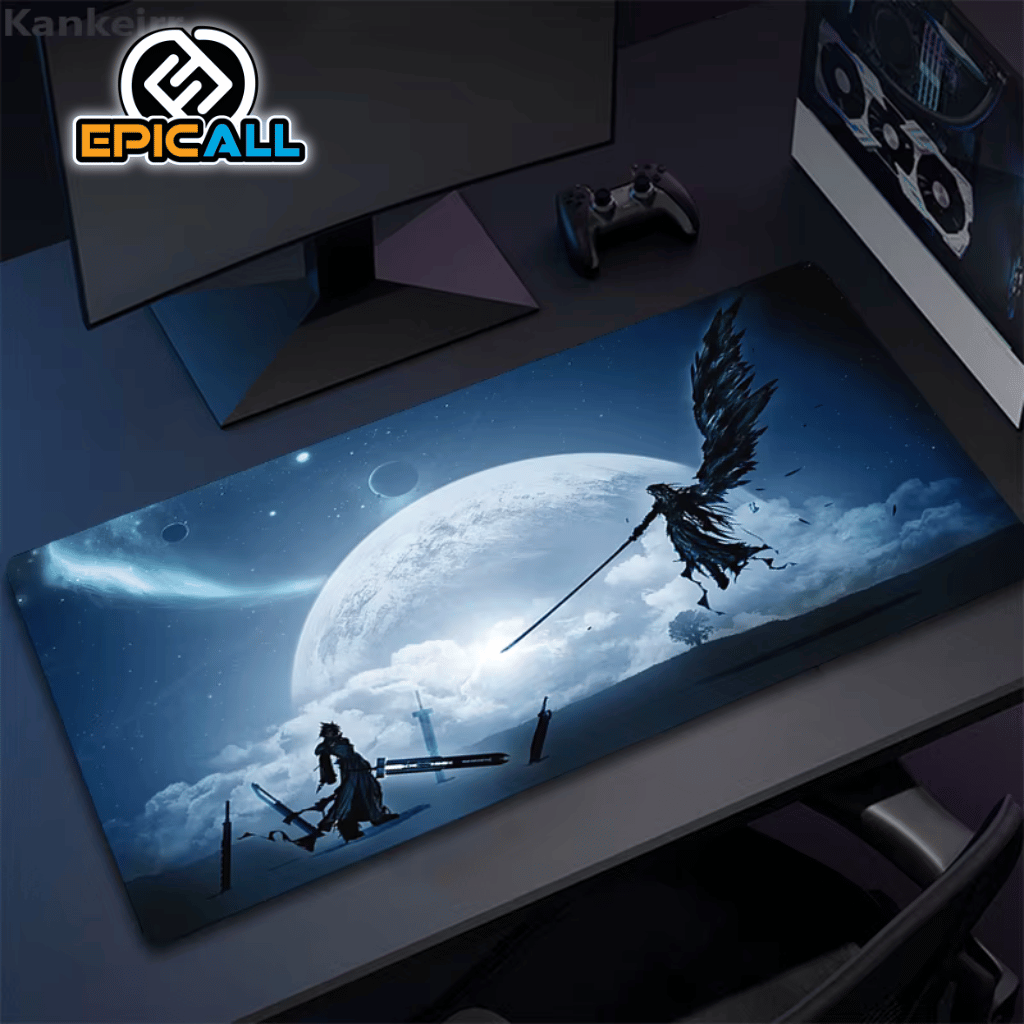 Mouse Pad Gamer 30x60 Diseño Cloud vs Sephiroth - Final Fantasy 7