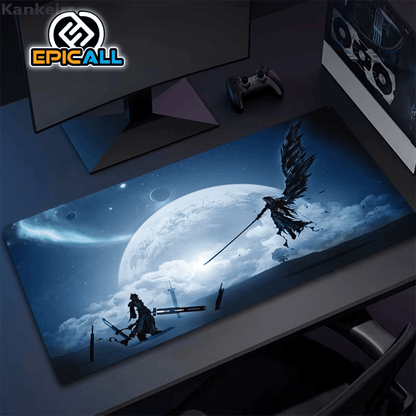 Mouse Pad Gamer 30x60 Diseño Cloud vs Sephiroth - Final Fantasy 7