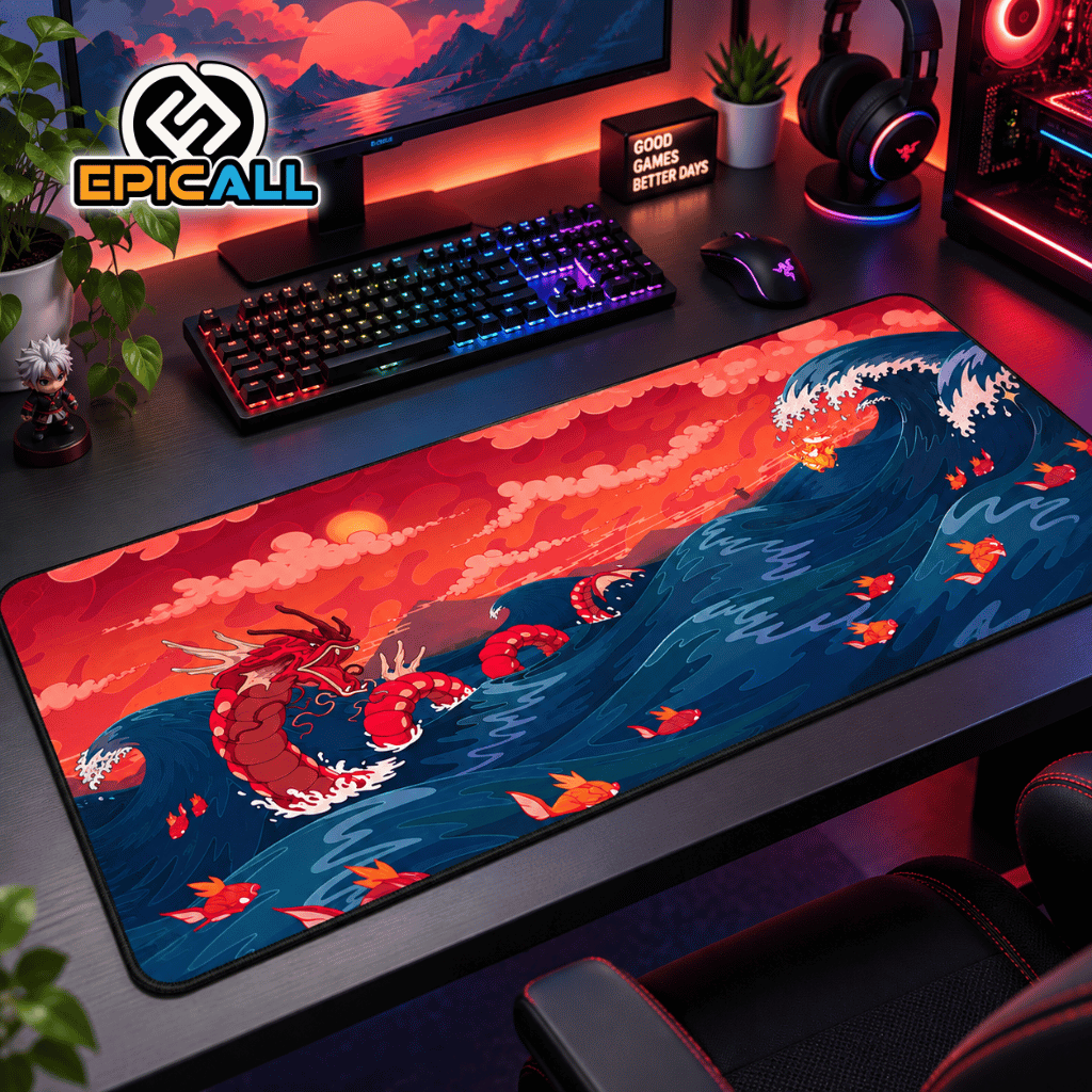 Mouse Pad Gyarados Rojo 30x60 - Pokemon