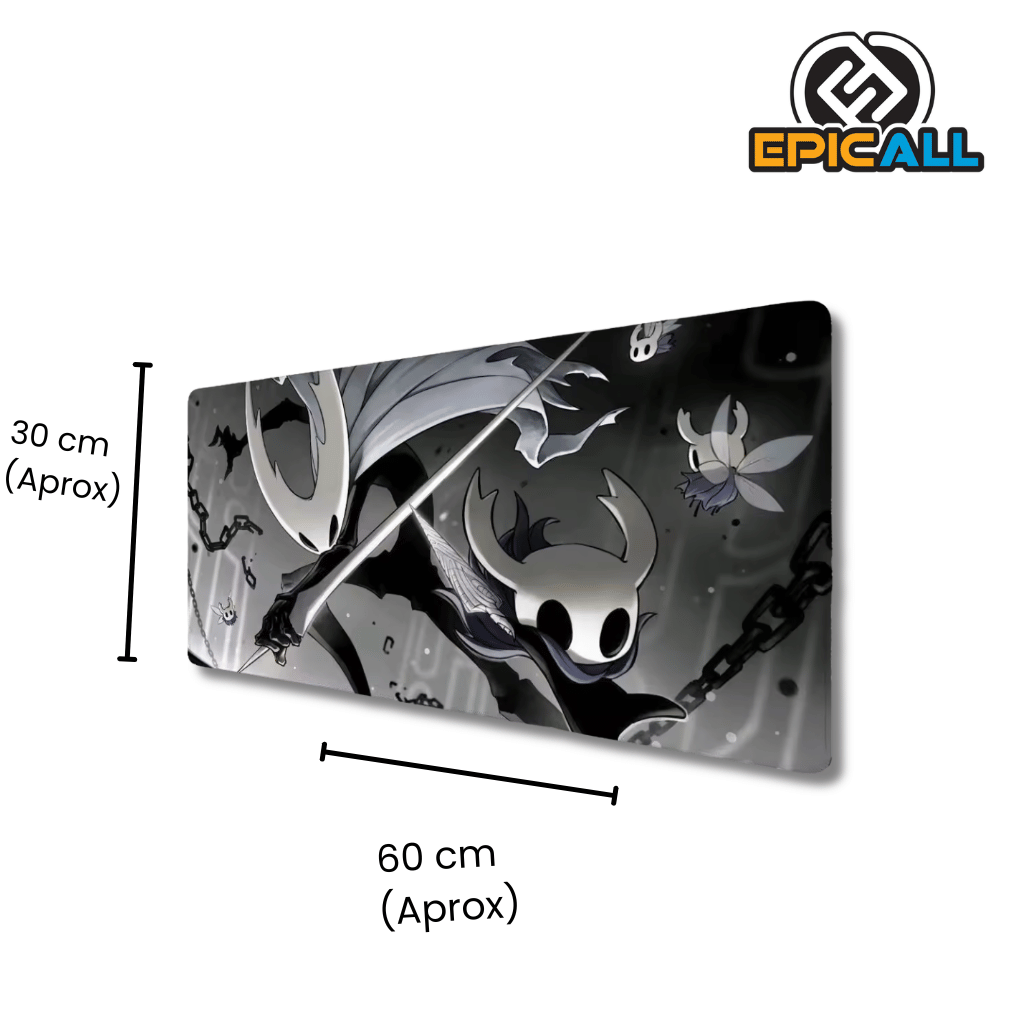 Mouse Pad Recipiente Puro y Caballerito B/W 30x60 - Hollow Knight