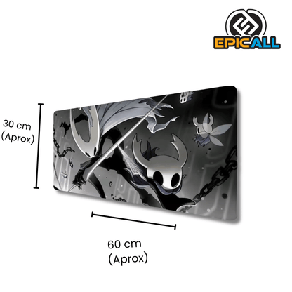 Mouse Pad Recipiente Puro y Caballerito B/W 30x60 - Hollow Knight